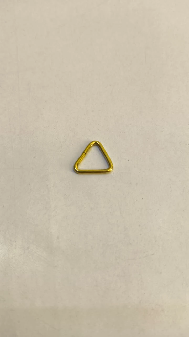 Belt Ring (triangle ring -0.5 inch)-golden (pack of 5 piece)