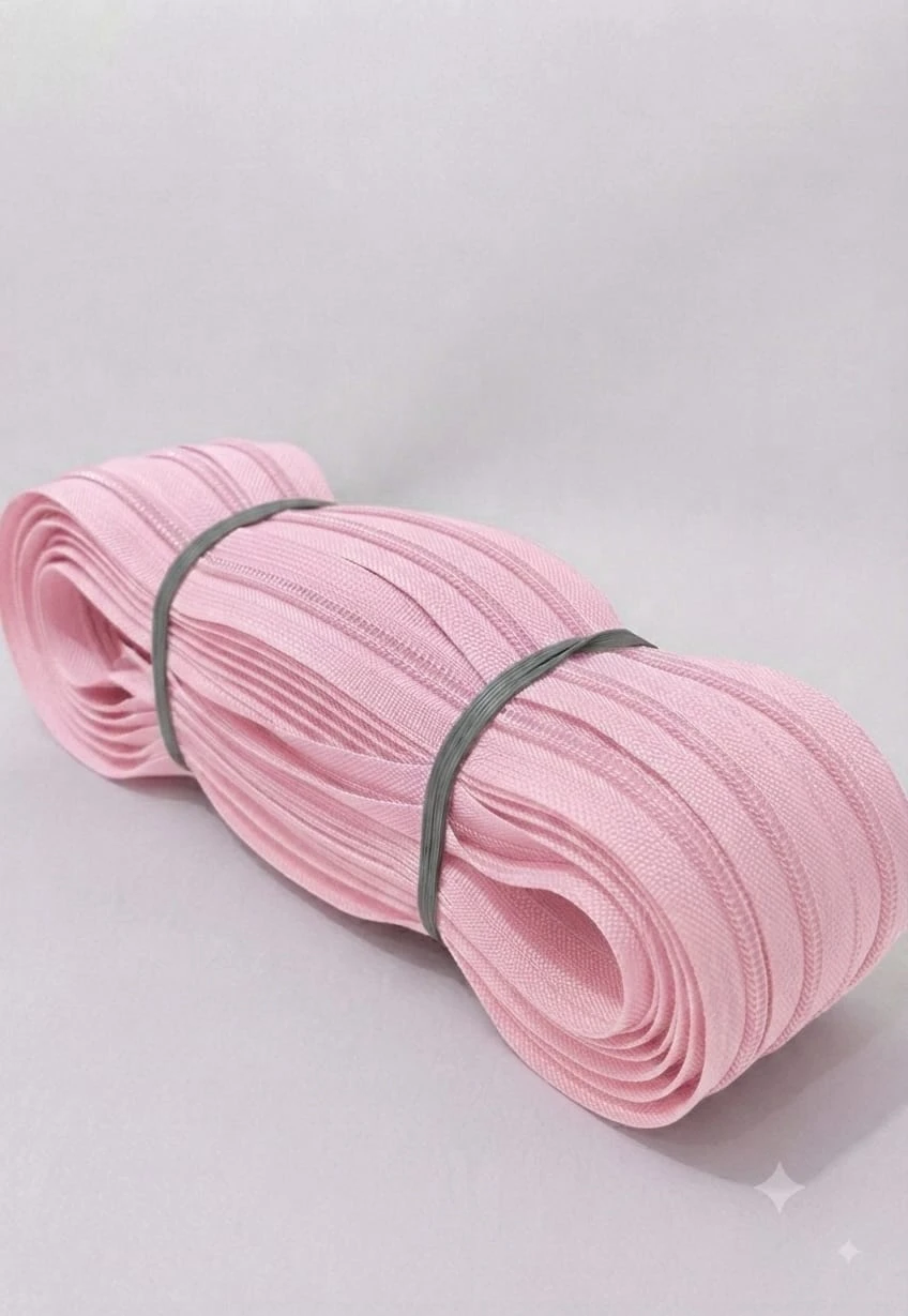 Zip (Chain-5 no.)-  baby pink (pack of 5 meter)