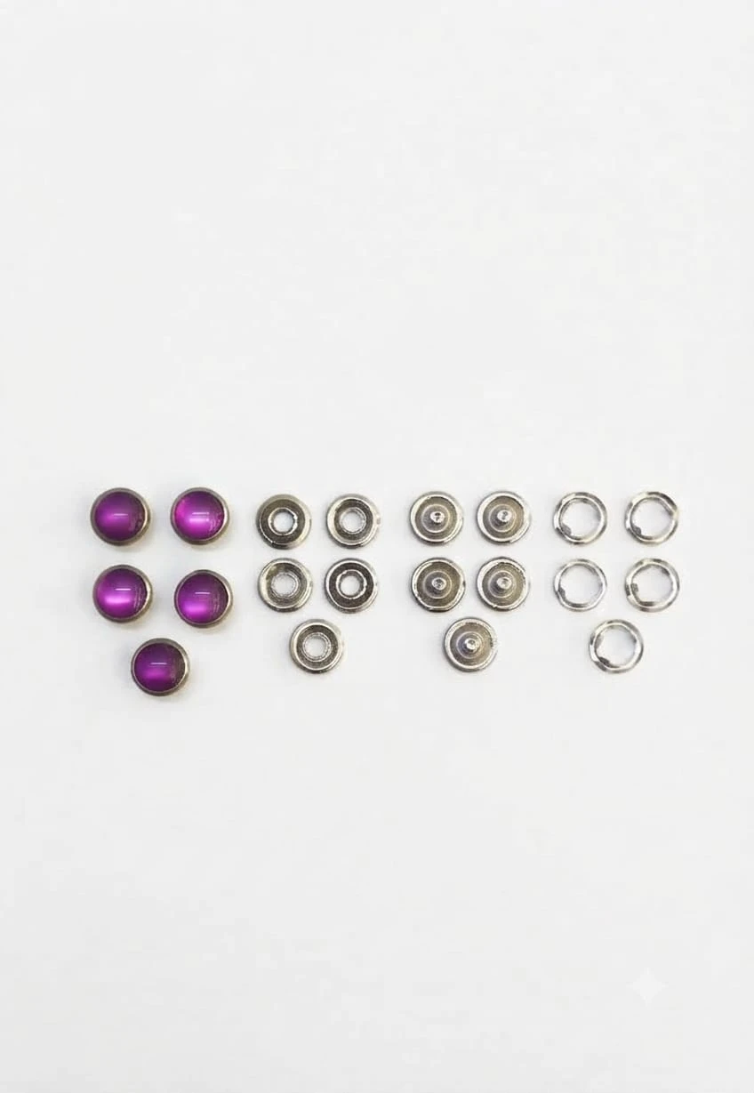 Button (snap button-medium)- Purple (pack of 5 piece)