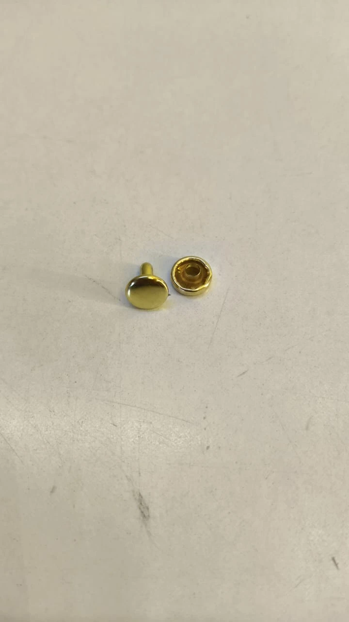 Button (Rivet button-medium)-golden (pack of 5 piece)
