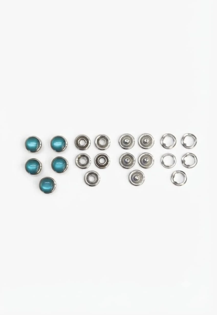 Button (snap button-medium)- Teal blue (pack of 5 piece)