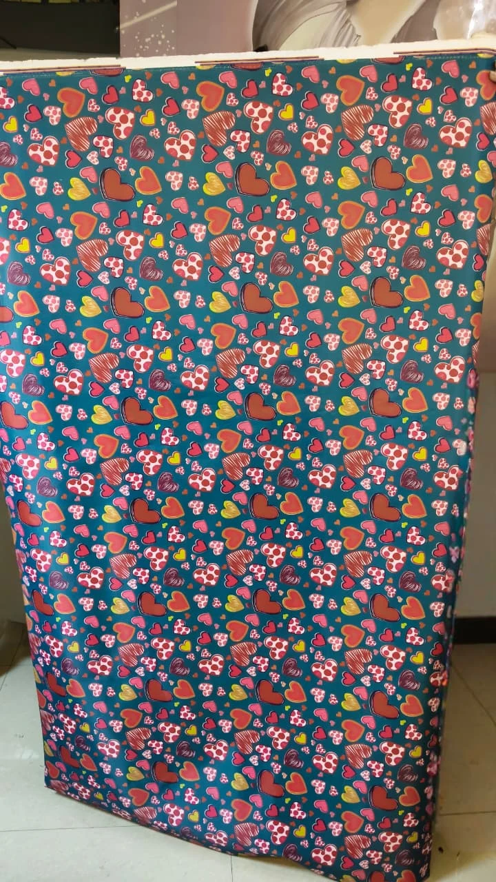 Waterproof Fabric (60 inch pana-blue color)-heart print (1 meter)