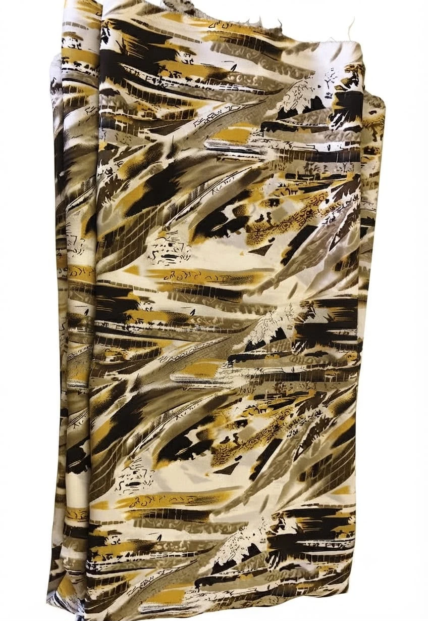Butter Crepe Fabric (40-inch Pana)-  Multicolor (1 meter)