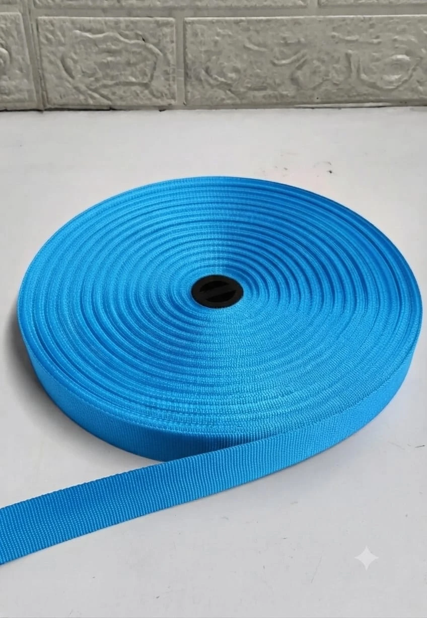 Belt Roll (niwar strip- 1 inch)- azure blue (1 roll)