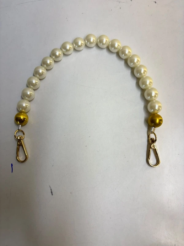 Bag Handle (Lock Attached Bag Handle)-White Pearl/Moti (1 piece)